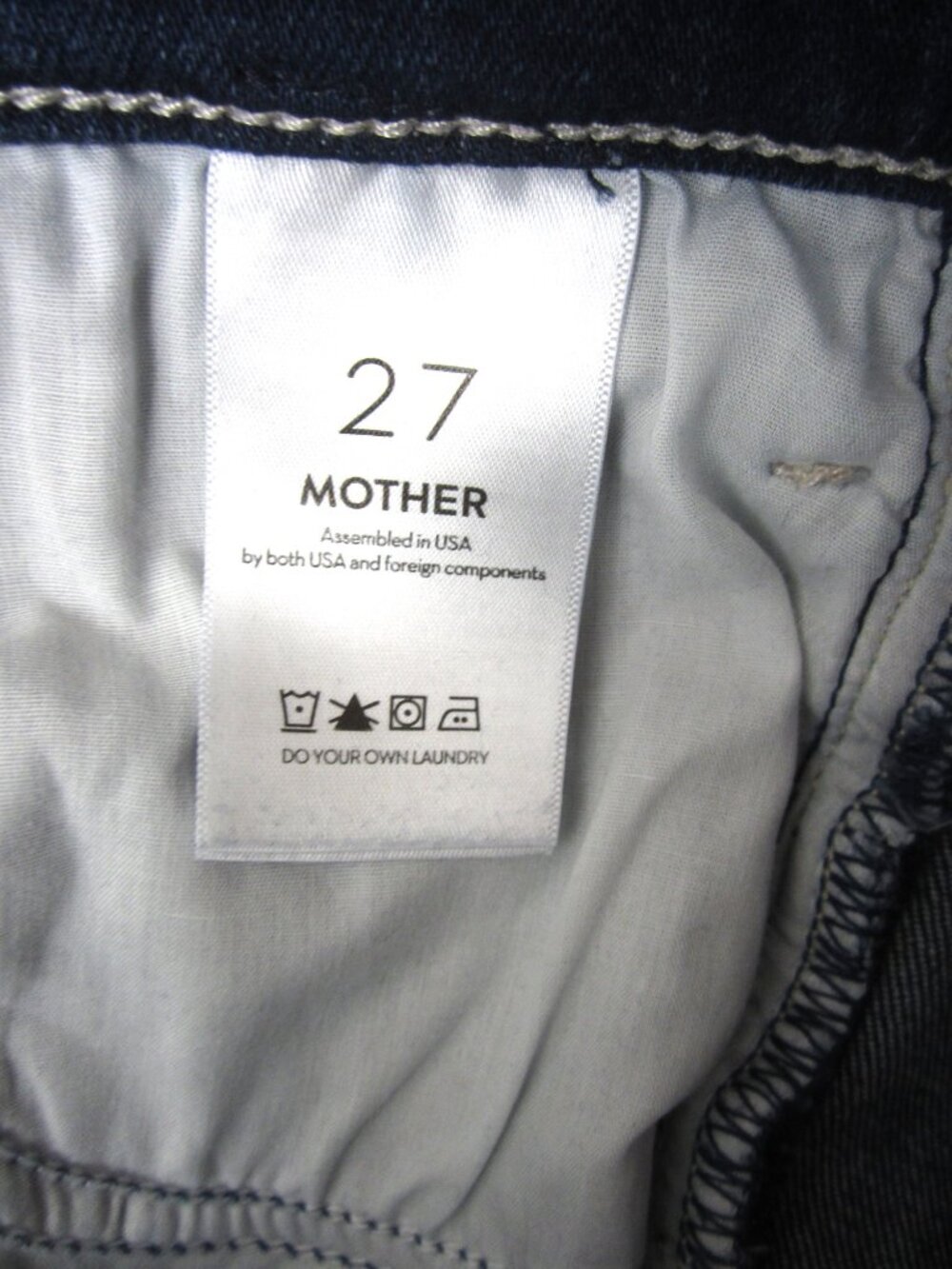 MOTHER 27 Hustler Ankle Fray Flare Jeans Raw Hem Home Movies Medium Blue Wash - Picture 8 of 9